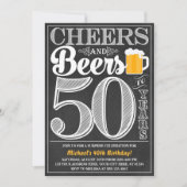 Proost en bier op uitnodiging voor 50 jaar (Voorkant)