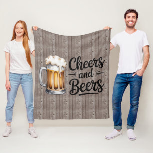 Proost en Bier Volwassenen Verjaardagsfeestje Fleece Deken