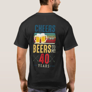 Proost En Bier Voor Mijn 40 Jaar 40ste Verjaarda T-shirt