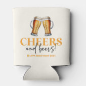 Proost en bieren Bierglas Verjaardagsfeest Blikjeskoeler (Achterkant)