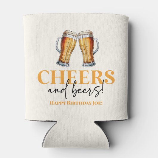 Proost en bieren Bierglas Verjaardagsfeest Blikjeskoeler (Achterkant)