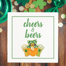 Proost en bieren Leprechaun St Patrick's Day Party Servet