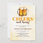 Proost en biertjes glazen verjaardagsfeestje uitno kaart (Voorkant)