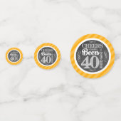 Proost en biertjes op 40 Years Table Confetti (Voorkanten)