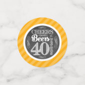 Proost en biertjes op 40 Years Table Confetti (Kleine voorkant)