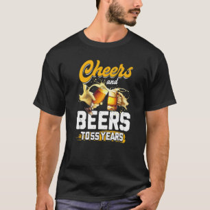 Proost en biertjes voor 55 jaar   Verjaardag T-shirt