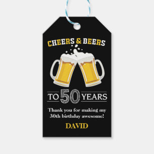 Proost en Labels voor 50 jaar Cadeaulabel