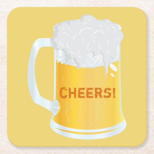 Proost Frothy Pint Stein van Beer Bar Onderzetters (Voorkant)