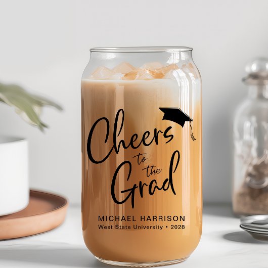 Proost Graduation Party Blikvorm Glas