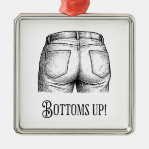Proost! Grappig Witte Olifant Cadeau Kerstmis Metalen Ornament