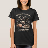 Proost, heksen aangepaste Salem Halloween reis T-shirt (Voorkant)