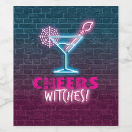 Proost Heksen Leuke Meisjes Avond Thuis Wijn Etiket (Enkel label)