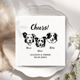 Proost Huisdieren Custom Hand Drawing Wedding Servet