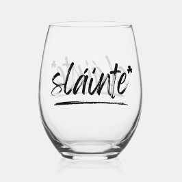 Proost Irish Sláinte Wine Glass Wijnglas Zonder Voet