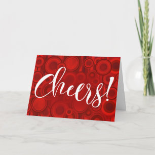 Proost! Kalligrafie Schrift met Rode Cirkels & Str Feestdagen Kaart