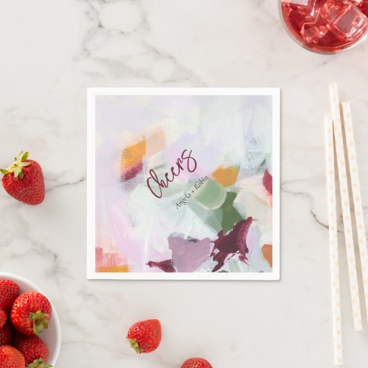 Proost | Kleurrijke Abstracte Kunst Persoonlijke G Servet (Insitu)