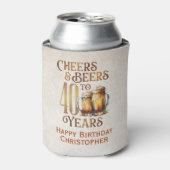 Proost & Koelbox van de 40e verjaardag Blikjeskoeler (Blikje Voorkant)