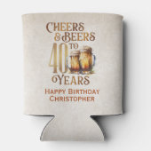 Proost & Koelbox van de 40e verjaardag Blikjeskoeler (Achterkant)