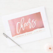 Proost Koraal Waterverf Mini Wijn Champagne Label (Envelop)