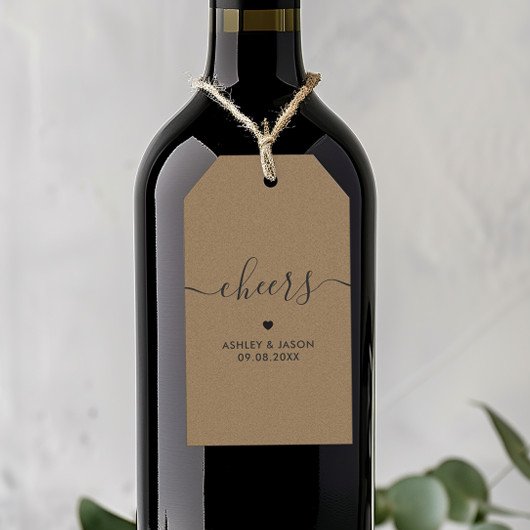 Proost Label, bruiloft wijn of champagne Labels, K Cadeaulabel