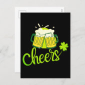 Proost met Shamrock - St. Patrick's Dag Feestdagenkaart (Voorkant / Achterkant)