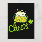 Proost met Shamrock - St. Patrick's Dag Feestdagenkaart (Voorkant)