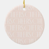 Proost Moderne Kerstmisfoto Minimaal Ontwerp Keramisch Ornament (Achterkant)