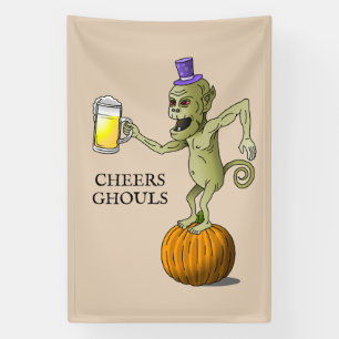 Proost Monsters Halloween Feest Spandoek