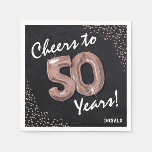 Proost naar de 50 jaar! 50ste verjaardag servet