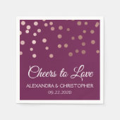 Proost om te houden van Bourgondische bruiloft in  Servet (Voorkant)