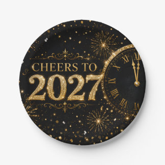 Proost op 2027 papieren bordje