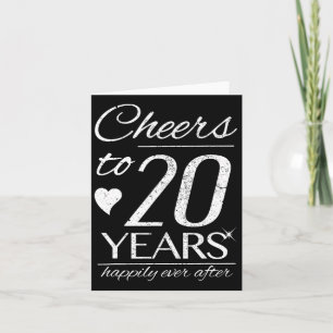 Proost Op 20 Jaar Getrouwde Koppels 20e Huwelijksj Kaart