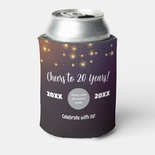 Proost op 20 Years String Lights Blikjeskoeler (Blikje Achterkant)