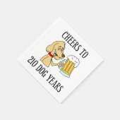 Proost op 210 hondenjaren 30e verjaardag servetten (Hoek)