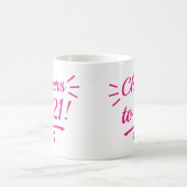 Proost op 21 Grappige Roze Mijlpaal Verjaardag Koffiemok (Center)