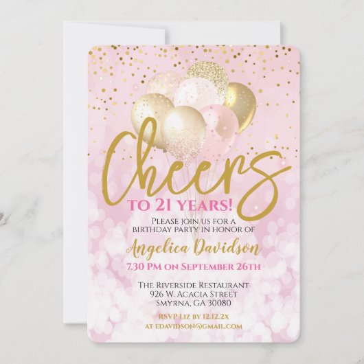 Proost op 21 jaar 21ste verjaardag kaart (Voorkant)