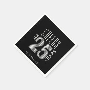 Proost op 25 jaar - Verjaardag / Jubileum Servet