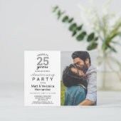 Proost op 25 Jaar Zilveren 25e Verjaardag Uitnodi Briefkaart (Staand voorkant)