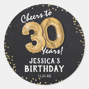 Proost op 30 jaar! 30ste verjaardag ronde sticker