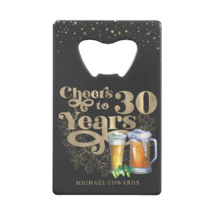 Proost op 30 Jaar   Persoonlijke Antieke Fles Kredietkaart Flessenopener