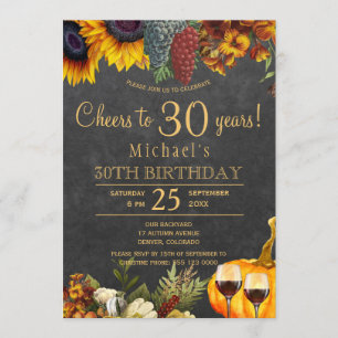 Proost op 30 jaar roestige herfst 30e verjaardagsf kaart