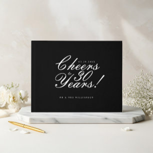 Proost op 30 jaar Script Photo Jubileum Black Gastenboek