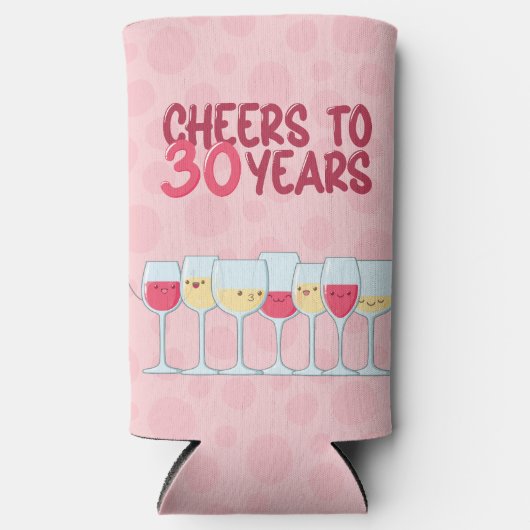 Proost op 30 jaar, verjaardagsfeestje wijn & kawai (Voorkant)