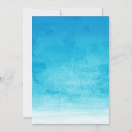 Proost op 40 Blue Ombre Modern 40e verjaardagsfees Kaart (Achterkant)