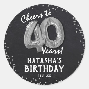 Proost op 40 Jaar! 40e verjaardag Ronde Sticker
