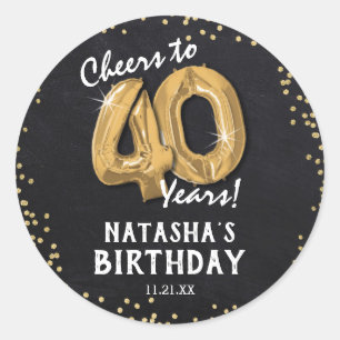 Proost op 40 Jaar! 40ste verjaardag Ronde Sticker