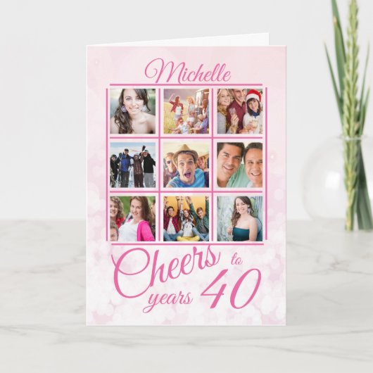 Proost op 40 Jaar Foto Sjabloon 40ste Verjaardag (Voorkant)
