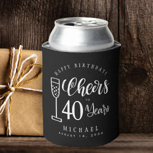 Proost op 40 jaar jubileum verjaardag aangepaste n blikjeskoeler