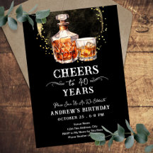 Proost op 40 Jaar Whiskey Volwassene Verjaardag