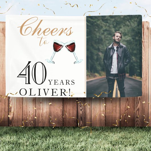 Proost op 40 Years Wine 40th Birthday Spandoek